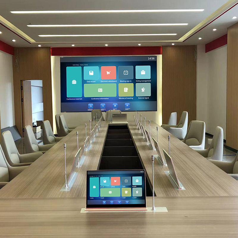Ukryty pulpit Monitor z odchylanym panelem Bezpapierowy system konferencyjny