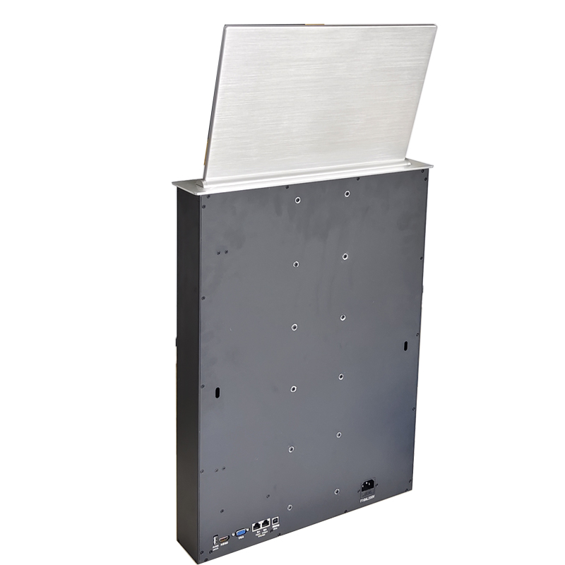 Wysuwany, zmotoryzowany stół podnośny z monitorem LCD do elektronicznego systemu konferencyjnego